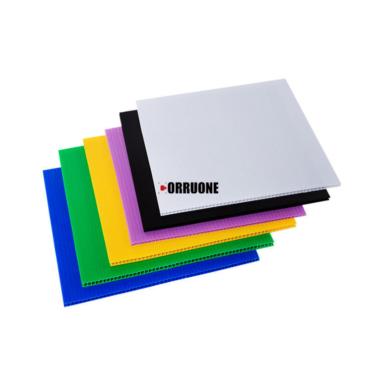 PP 4x8 4mm 5mm Correx Fluted πίνακας Correx πινάκων λευκός που προσαρμόζεται
